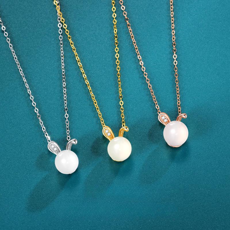 

Rabbit necklace female fresh and sweet Mori design little rabbit pendant female gift