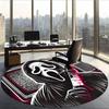 Ghostface (14) Round Office Rug Decorative Floor Rug for Office Bedroom Living Room and Home Space