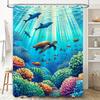 Beautiful Underwater World Shower Curtain With Tropical Fish And Coral Reef Waterproof Fabric Bathroom Decor For Kids And Adults