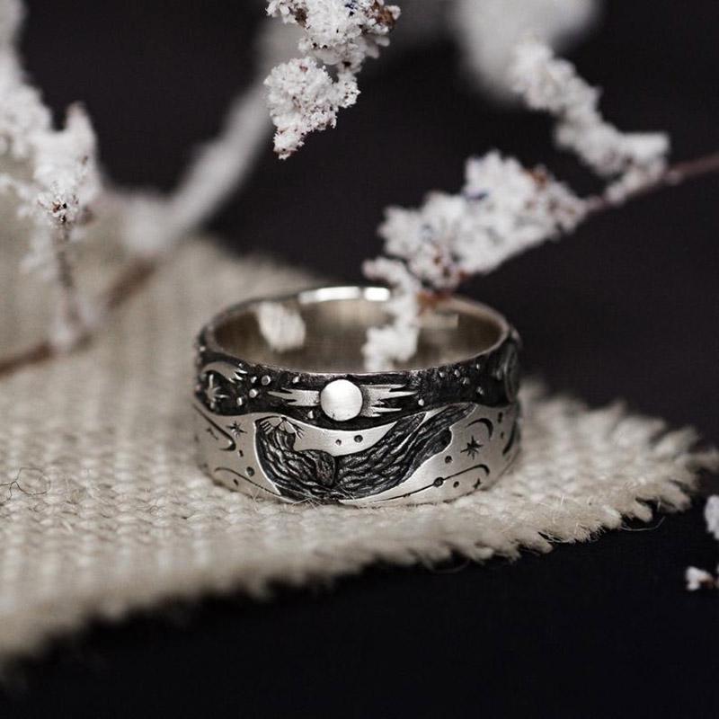 Buy Otter Ring New Retro Exquisite Sea Animal Otter Wave Geometric