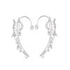 Elegant Butterfly Ear Cuff Sparkling Zircon Women Ear Loop Crystal Clip Earrings  Versatile Jewelry