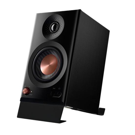 Yousheng Desktop Speaker Stand Metal Support Base 15Degree Tilt Shockproof Heavy Duty Small Speaker Rack Audio Equipment Stand Stable Sound Experience