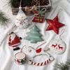 Christmas Scene Wrought Iron Tree Ornaments with Snowflake Props