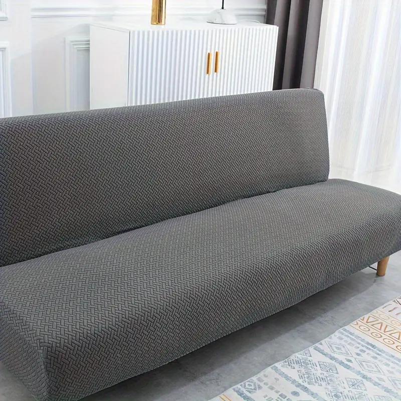 Jacquard Sofa Bed Cover Classic Solid Color 1/2/3 Seater Sofa Protective Cover Armless Seat Slipcovers for Living Room Decor