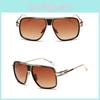 Elegant Flat Top Square Retro Vintage Big Oversized Aviator Sunglasses For Driving And Outdoor Sports