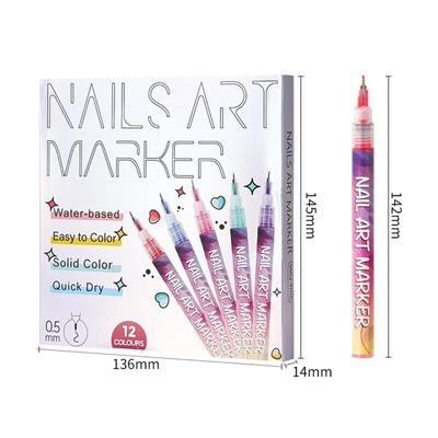 DIY Nail Pen, Painting And Doodling, Nail High,gloss Outlining Pen, Acrylic Pen Set, Colored Paint And Nail Pen,30ML