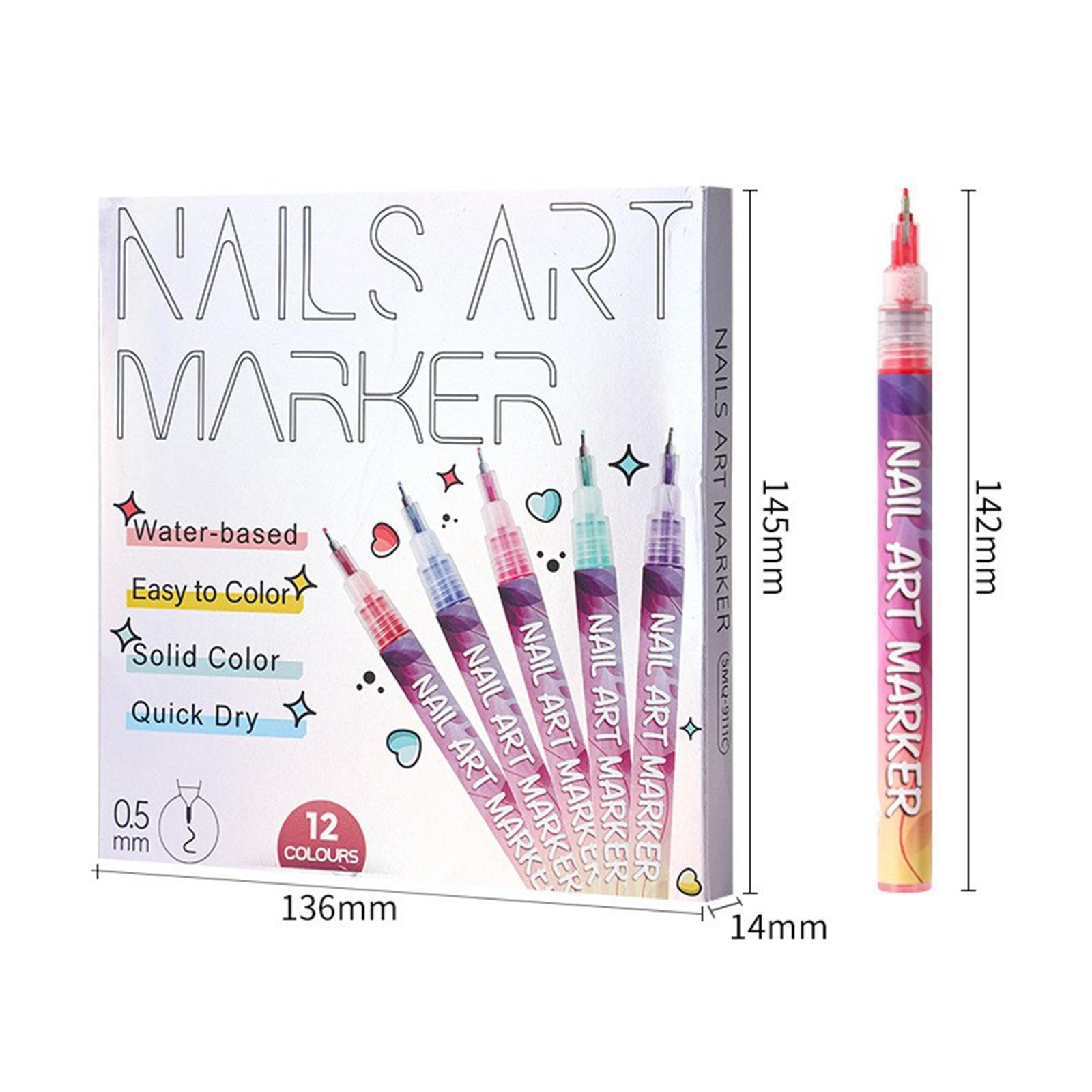 

DIY Nail Pen , Painting And Doodling , Nail High-gloss Outlining Pen , Acrylic Pen Set , Colored Paint And Nail Pen ,30ML One Size серебряный