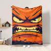 1pc Angry Face Blanket, Lightweight Flannel Throw Blanket For Sofa, Bed, Travel, Camping, Living Room, Office, Couch, Chair, And Bed