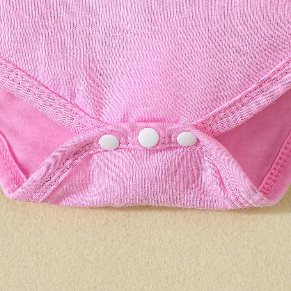 Salopetă roz pentru bebeluși, fetiță, 1-18 luni, cu mânecă scurtă, monogramă, pantaloni cu imprimeu de fundă și bandă pentru păr