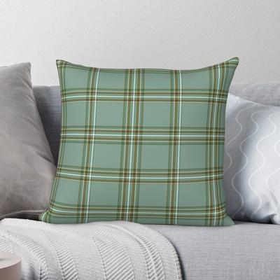 Clan Kelly Tartan Square Pillowcase Polyester Linen Velvet Printed Zip Decorative Pillow Case Bed Cushion Cover