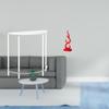 Acrylic Nightstand Clear Side Table End Layered Abstract Fire Sculpture Modern Statue