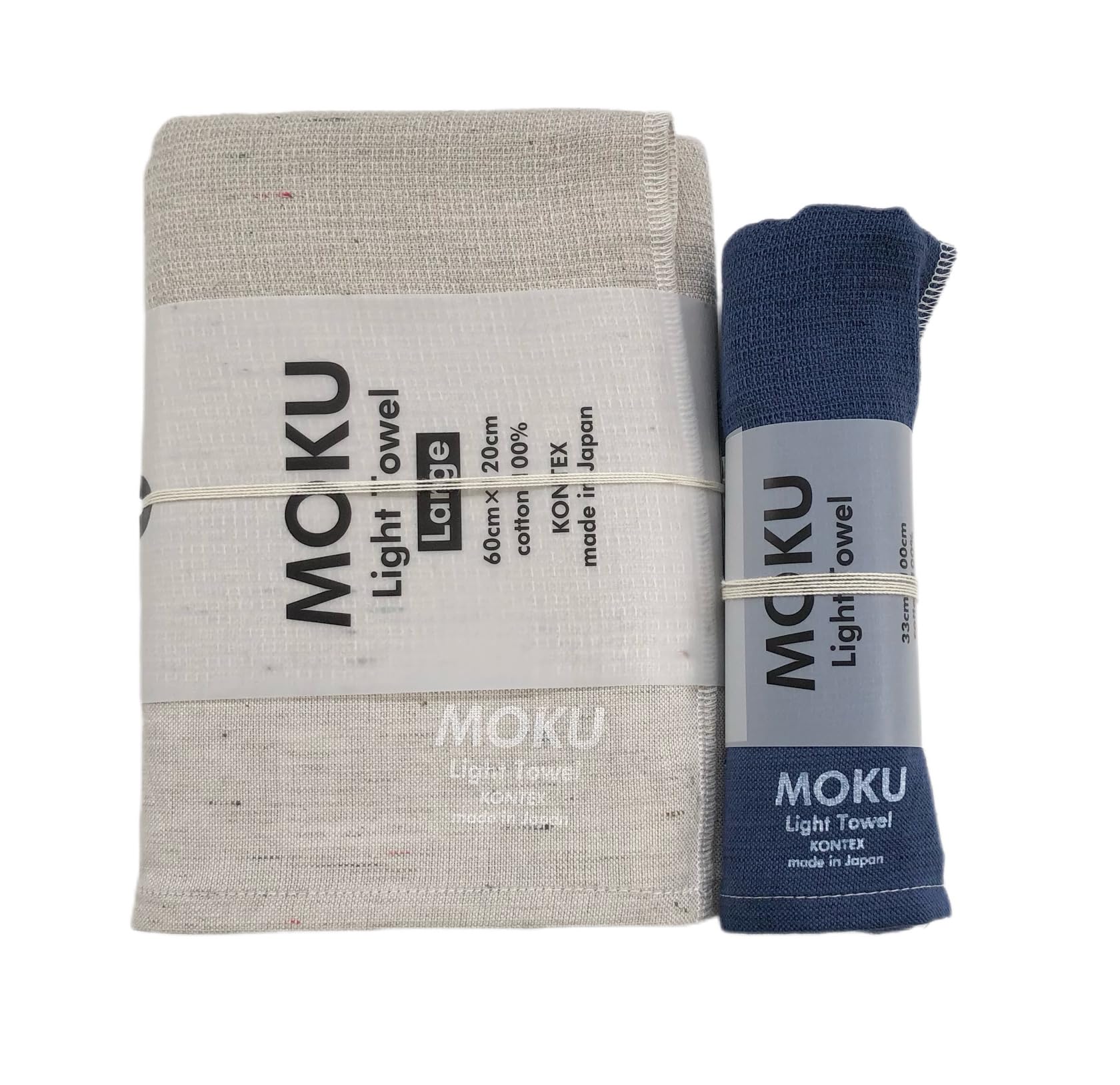 Набор банных полотенец и полотенец для лица Contex MOKU  59504-90  & (Миндальный и темно-синий)