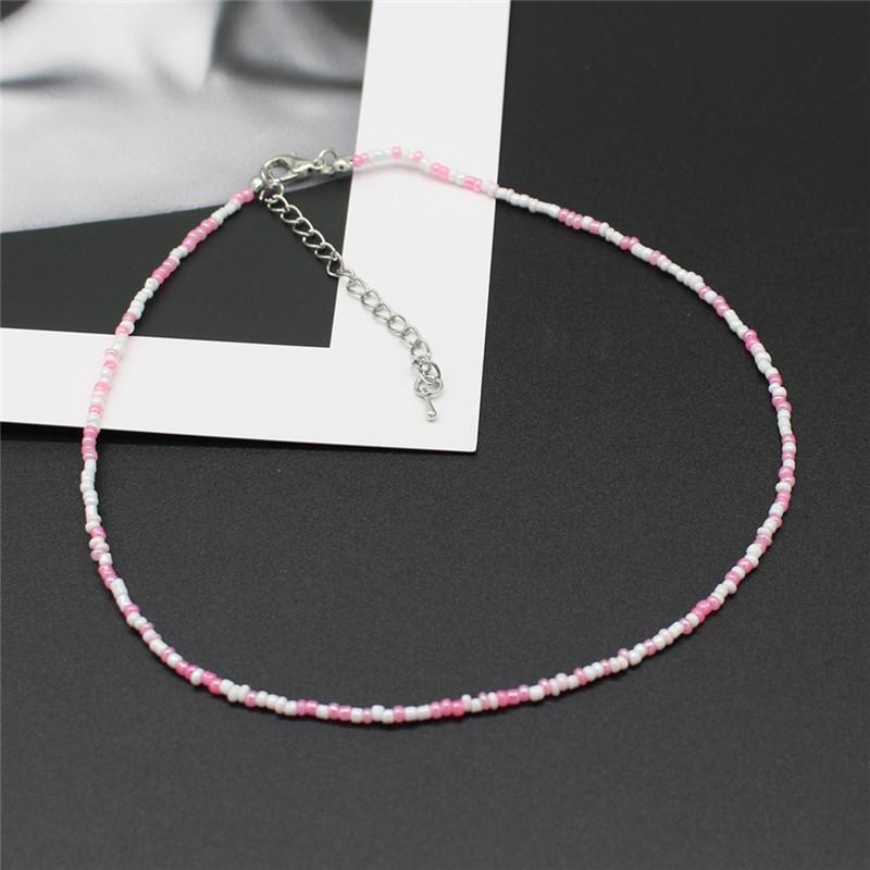 New Korean Sweet Colorful Chokers Collar Boho Seed Beaded Clavicle Necklaces for Women Girls Trendy Jewelry