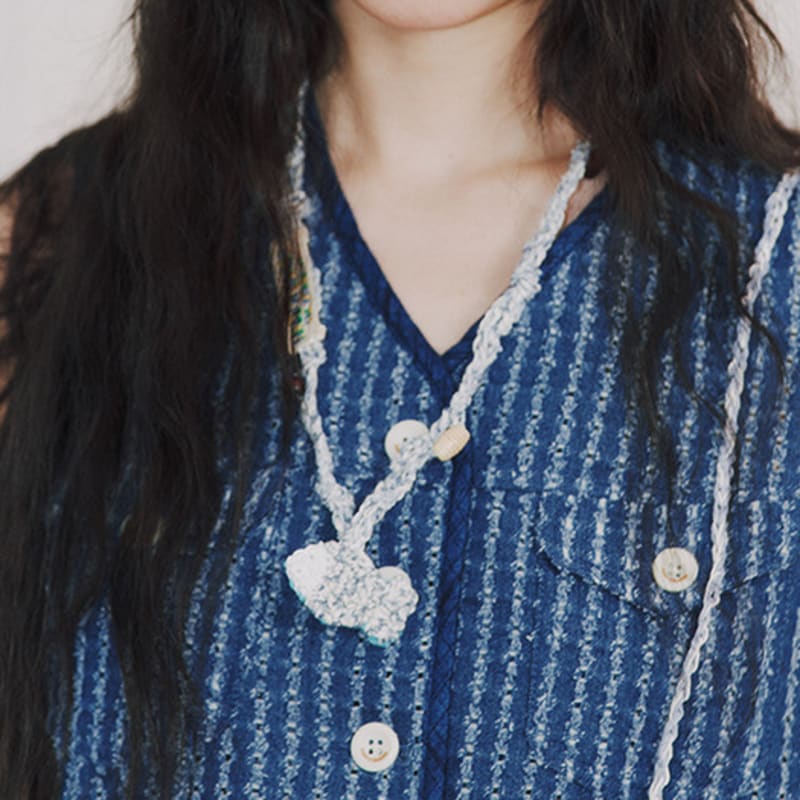 MISU A BARBE PRECIOUS FISH STRING BLUE