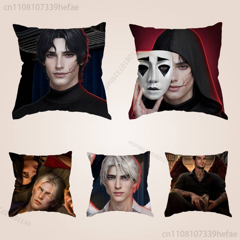 Game Romance Clubs Pillow Cases for Bedroom Living Room Sofa Home Decor Polyester Cushion Cover with Zipper
