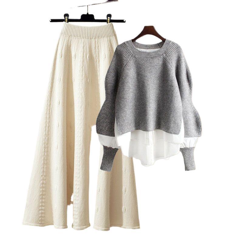 2025 Women's Chic Two-Piece Set: Hoodie & Slimming Skirt - Autumn/Winter Fashion