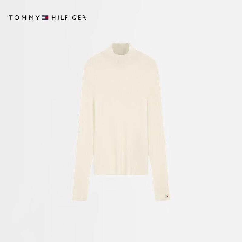 Tommy Hilfiger Women's Merino Wool Semi-High Collar Knit Sweater