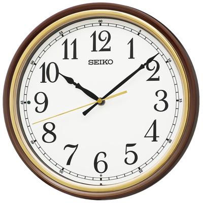 Seiko Clock KX271B Wall Brown Diameter 275 X 47mm Radio-Controlled Clock, Metallic,