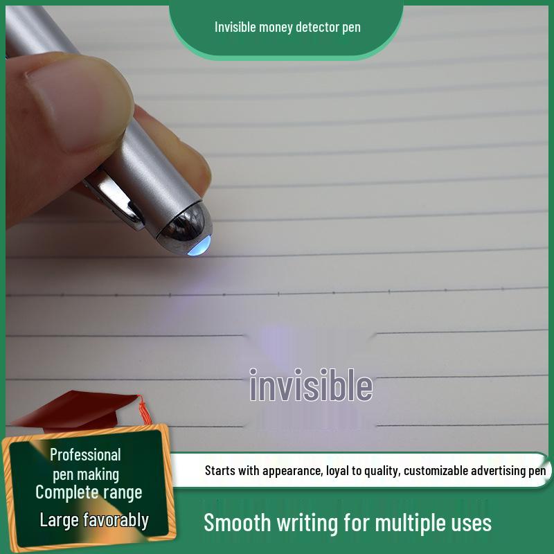 Multifunction LED UV Pen: Ballpoint, Invisible Ink, Money Detector, Purple Light
