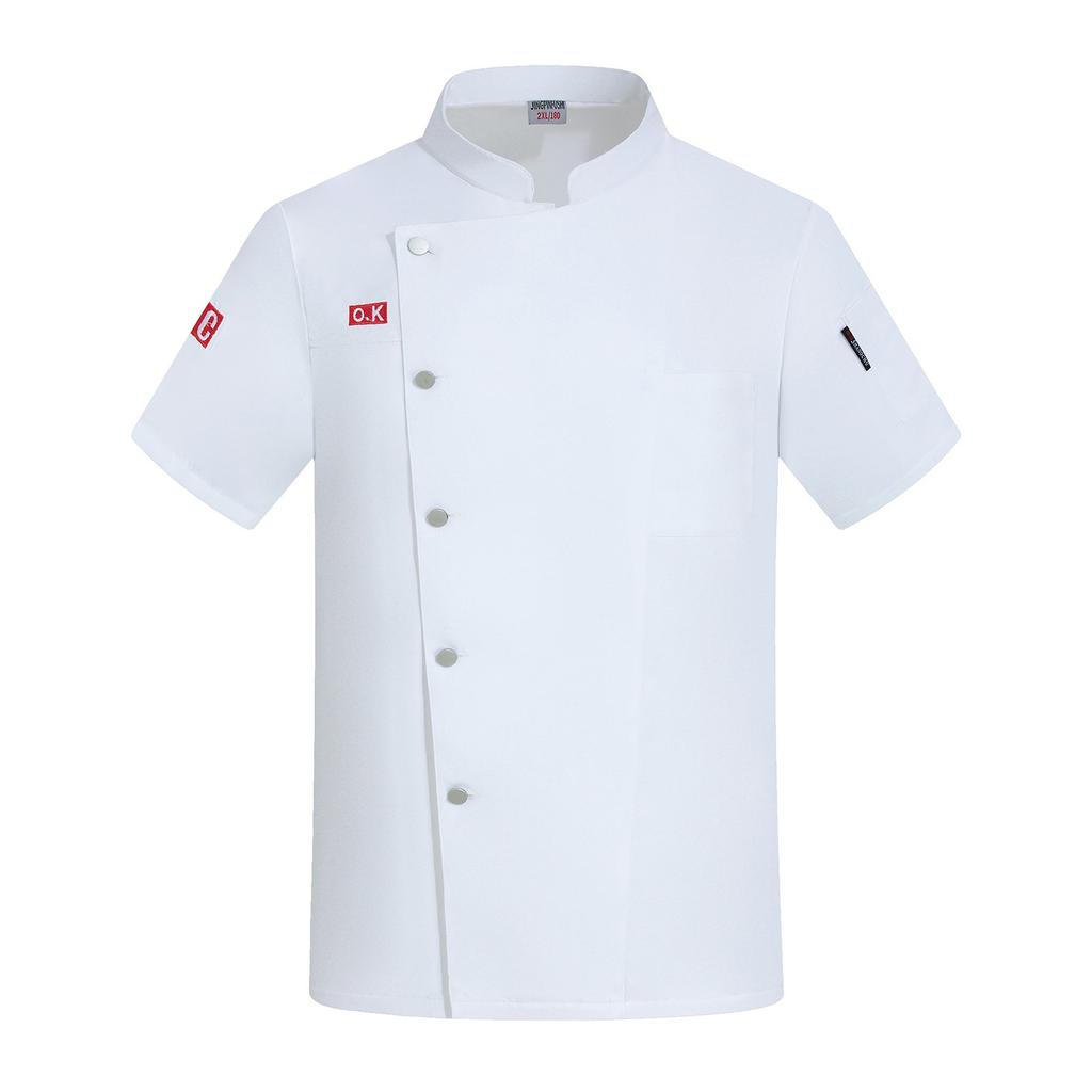 Chef Uniform Summer Short-sleeved Thin Work Clothes For Men And Women In Hotel Catering Kitchen Service Restaurant Baking Cakes