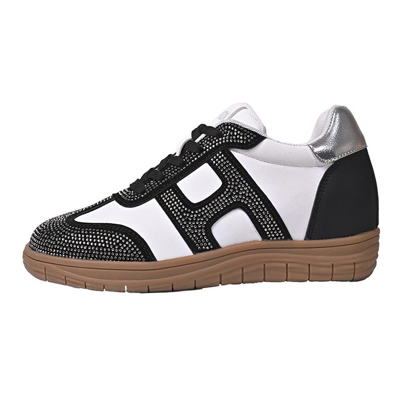 Fashion Women's Fashion Crystal Flat Sneakers Lightweight Soft Sole Sports Shoes for Women 2025 Spring New Walking Shoes Zapatos Mujer