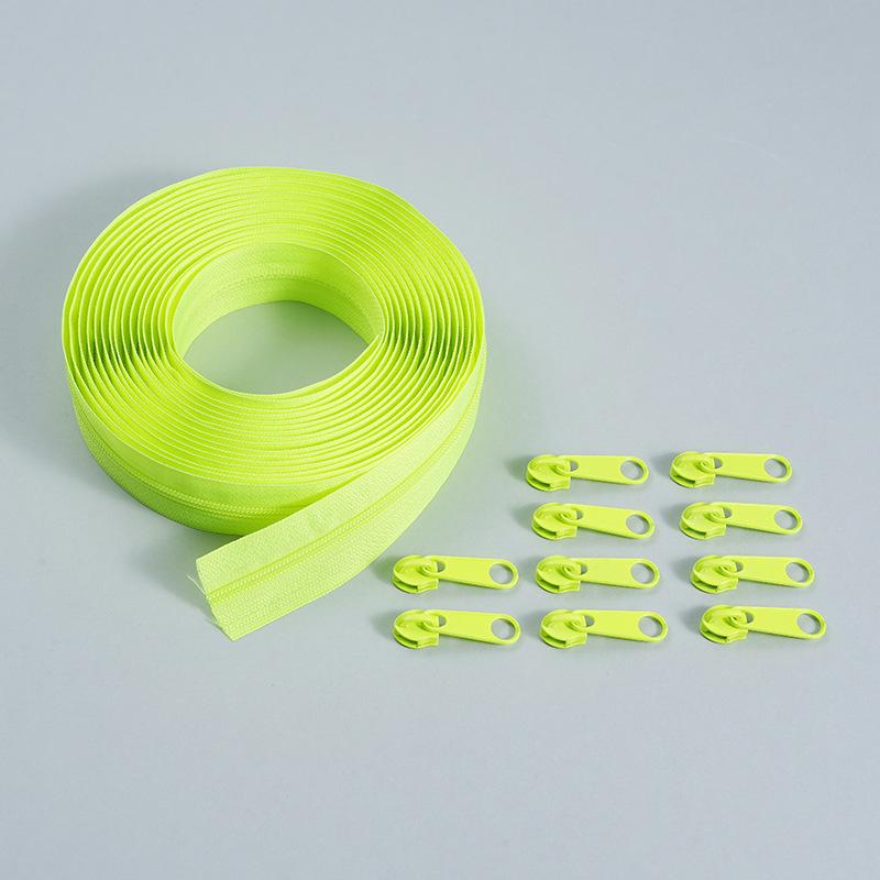 No. 3 & 5 Macaron Color Nylon Zipper for Duvet Covers, Pillowcases, Canvas Bags, Makeup Bags, & DIY Pencil Cases with Fine Teeth.