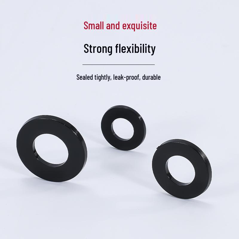 White and Black PA66 Nylon Flat Washer Set - Waterproof, Boxed, Sizes M2-M12
