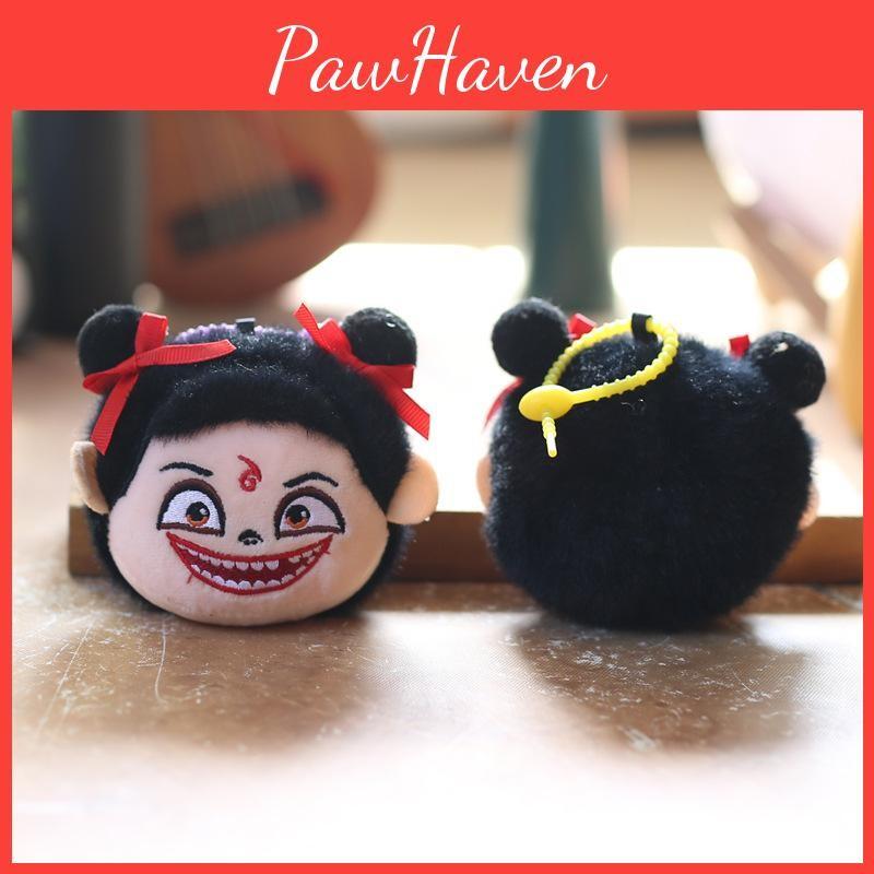 Nezha And Aobing Plush Doll Pp Cotton Plush Keychain Collectors Gift For Fans