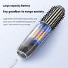 Cordless Hair Curling Iron Brush Usb Rechargeable Travel Heated Round Brush 2-In-1 Electric Hair Curling Wand Styling Tools