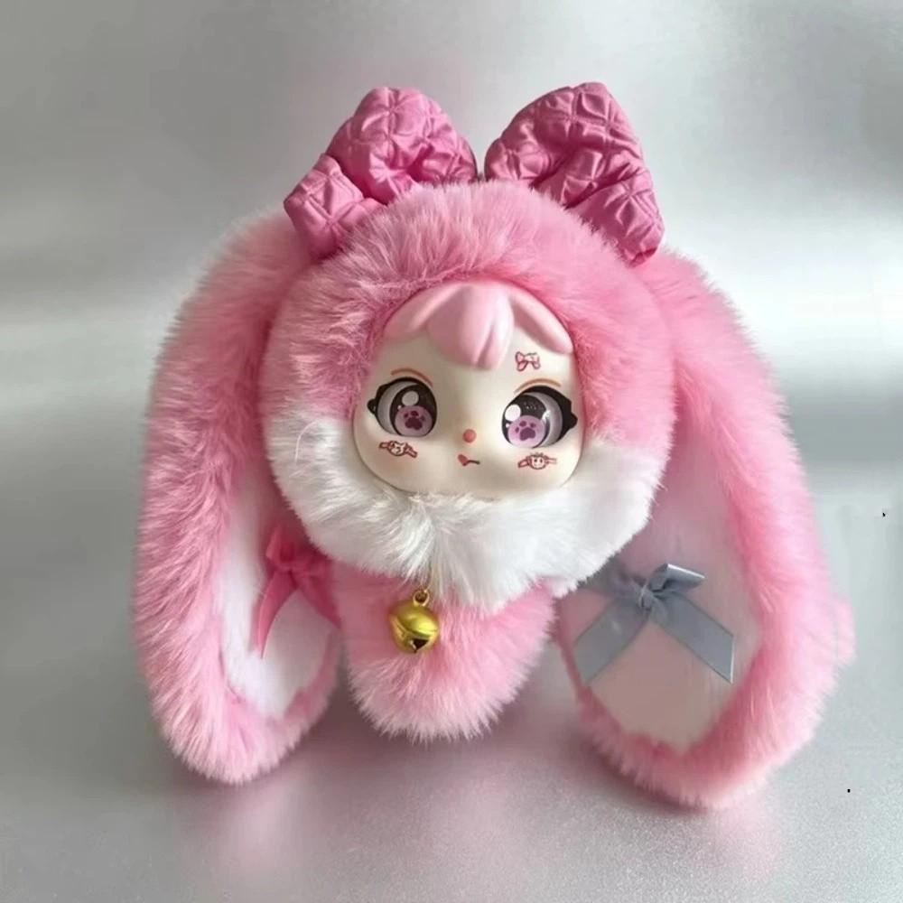Bowknot Decoration Vinyl Face Doll Pendant Drooping Ear Rabbit Doll  Jewelry Accessories