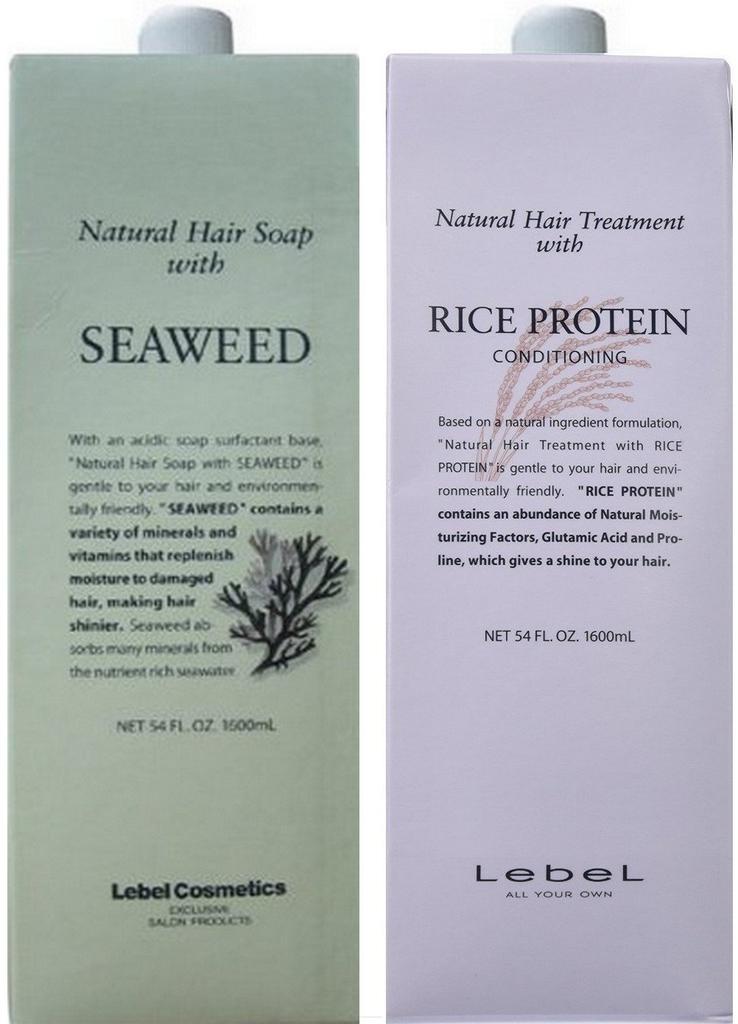 Natural Hair Soap Treatment Moisturizing Lebel Natural Hair Soap SW Seaweed 1600ml Treat RP Rice Protein 1600ml Set & &