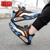 Boys Twist Button Mesh Sports Running Shoes Comfortable & Breathable Kids Athletic Sneakers for Walking Outdoor Casual