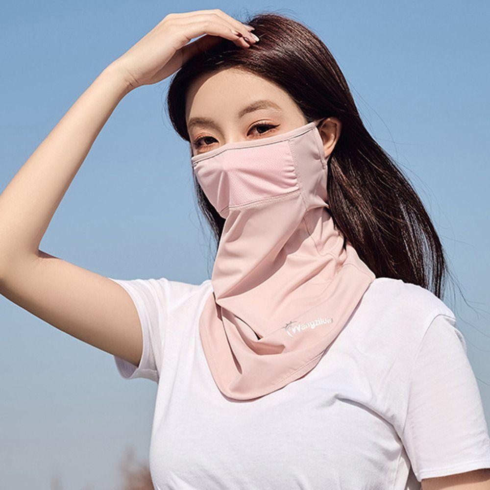 Veil Sun Protection Summer Sunscreen Mask Womne Neckline Mask Men Fishing Face Mask Ice Silk