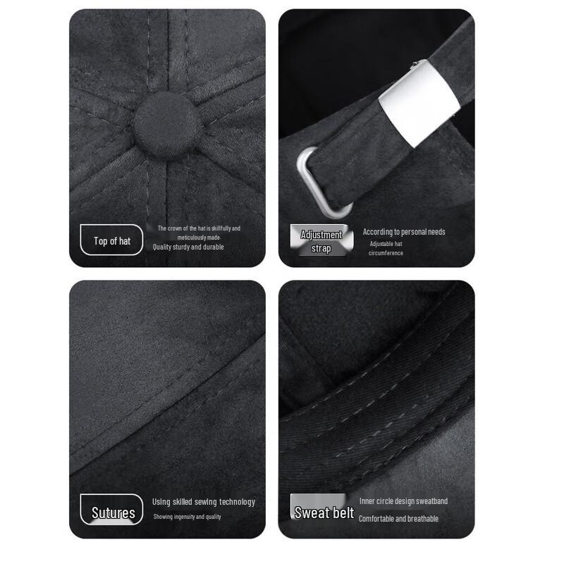 ZHENYUEQI Unisex Autumn/Winter Velvet Fleece-Lined Baseball Cap