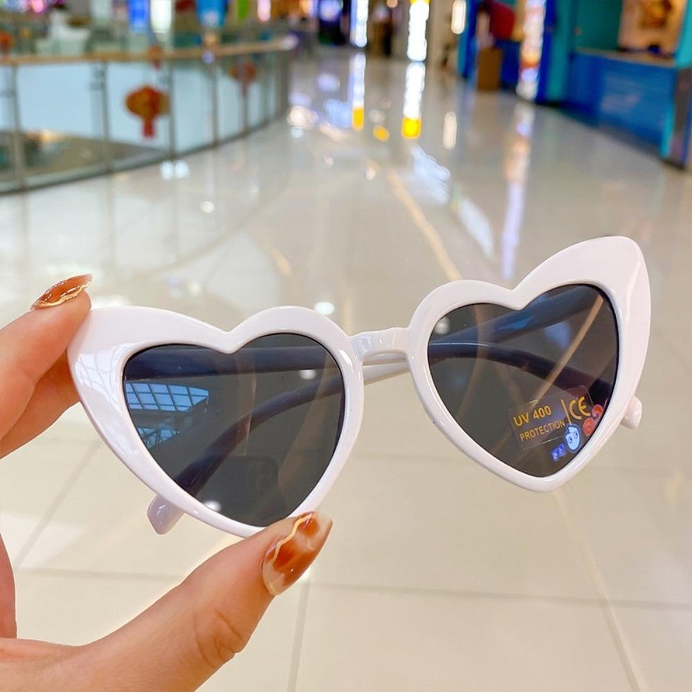 

Korean Retro Love Child Sunglasses for Kids Fashion Oval Solid Color Children Eyewear