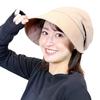 Linen Casquette with UV Hat [JIRROUZ] Wide-brimmed Wire, Protection, Women's (Beige Brown)