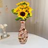3D Puzzle Vase Adults DIY Floral Puzzle Vase 160 Pieces of Puzzle Vase Flower-Themed Art Puzzle Vase Gift for Housewarming Home Decoration