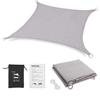 Dripex Voile d'ombrage GRIS 160 GSM 3 m x 3 m Protection des Rayons UV à 80-90 % Ombrage Imperméable - Auvent - Protection Solaire