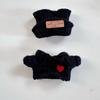 17cm Cute Bunny Doll Accessories Knitted Clothes Rabbit Ears Hat Heart Sweater Toy Collectors Labubu 1/4pc with for Kid Friendly Entertaining Fun Play