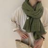 Autumn and Winter Cotton and Linen Women's Scarves Solid Color Shawls Travel Sun Protection Scarves