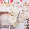 Christmas Stockings White Stamping Gold Snowflake Xmas Ornaments Christmas Pendant Christmas Tree Decorations Noel Gift Socks