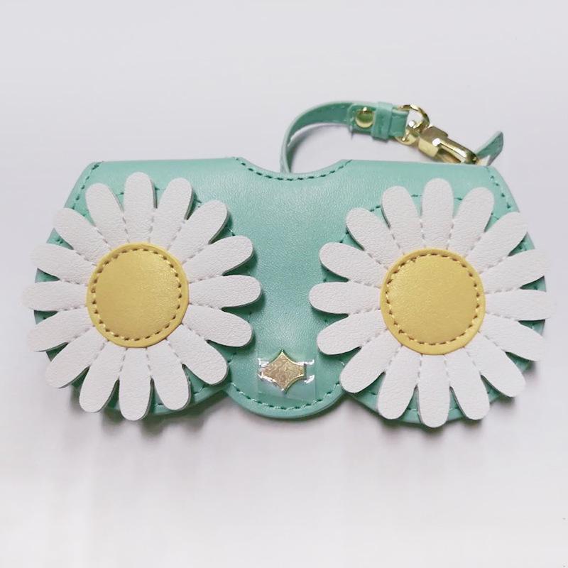 PU Leather Sunglasses Case with Hook Pendant - Trendy TikTok Style for On-the-Go
