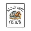 Poster Horse Racing Is Life | Poster Photo Paper 310 G Pearlescent Finish Size A4 | Living Room Wall Decoration