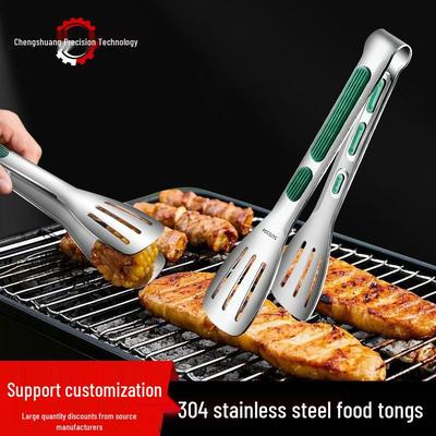 304 Stainless Steel Buffet & Barbecue Food Tongs for Steak, Mala Tang, and Bread