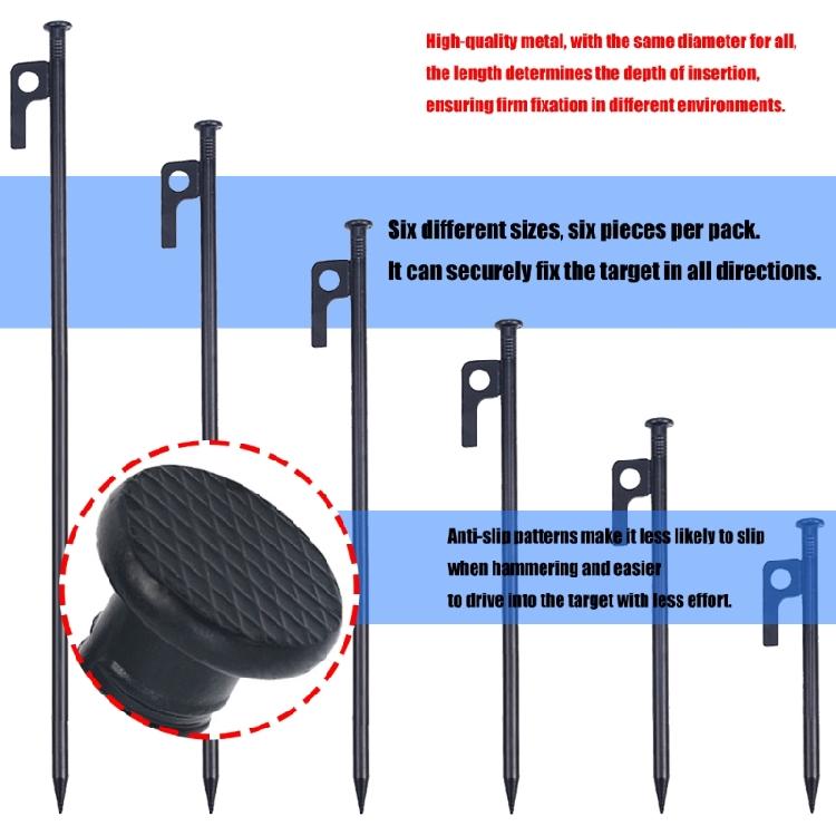 Steel Tent Stakes Heavy Type Rustproofed Ground Pegs for Camping Beach Backpacking Secure Windproofed