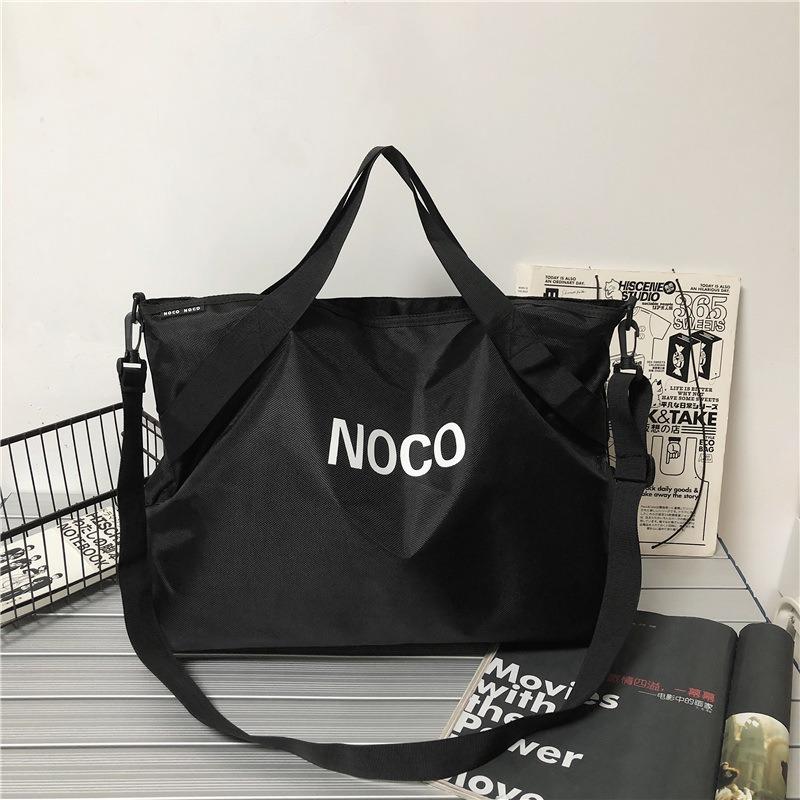 Street Trend Letter Printing Handbag Large Capacity Shoulder Bag Men's and Women's Bags Lightweight and Lightweight Large Capacity
