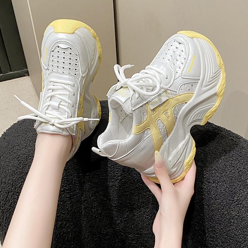 Versatile dad shoes sneakers women's 2025 summer new thick-soled inner height increase explosive version casual fashion Versatile women's shoes