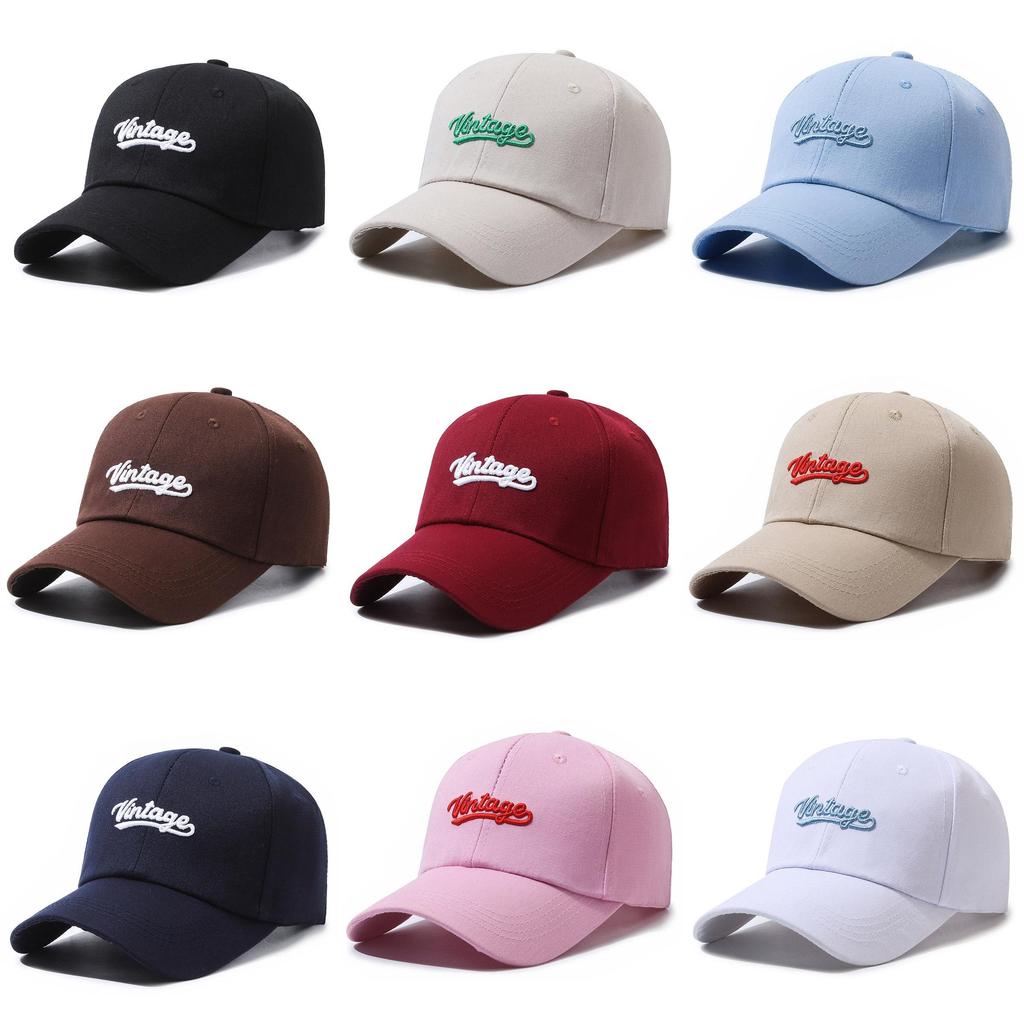 Vintage Embroidery Letter Baseball Cap Outdoor Breathable Peaked Caps Gifts