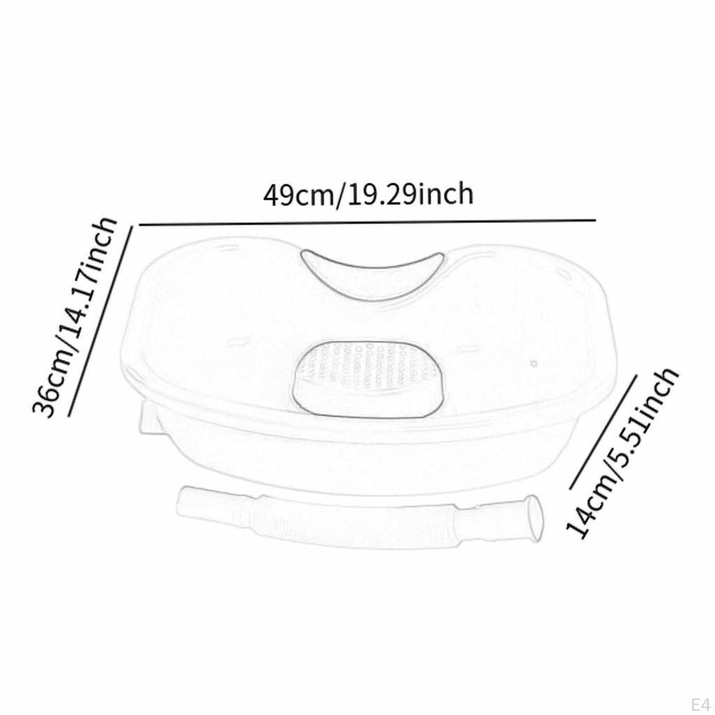 Hair Washing Basin Wash Tub Lightweight Smooth Edge Tray Shampoo Bowl for Bedroom Salon