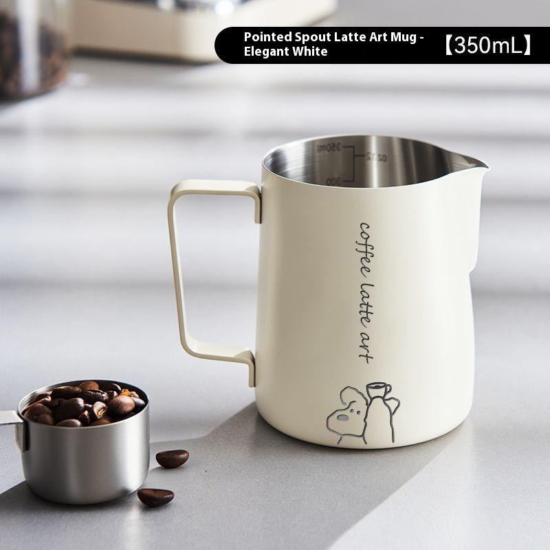 

Gianxi Coffee Latter Cup Stainless Steel 304 Scale Large Capacity Thickened Professional Painted Lacquer Latter Cup 350-600ml